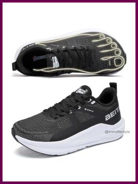 Wide Toe Box Walking Shoes Athletic Sneakers Non-Slip Cushioned